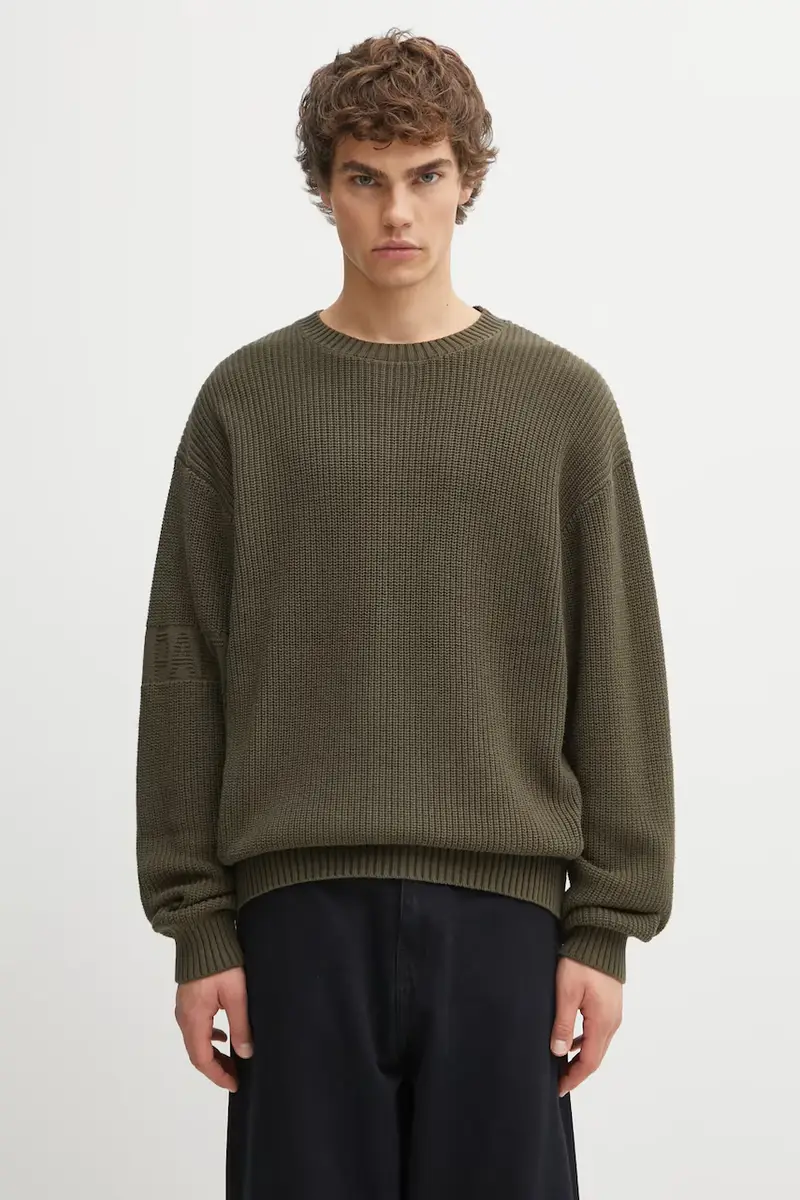 maglione in cotone Band Knit uomo colore verde 2522025