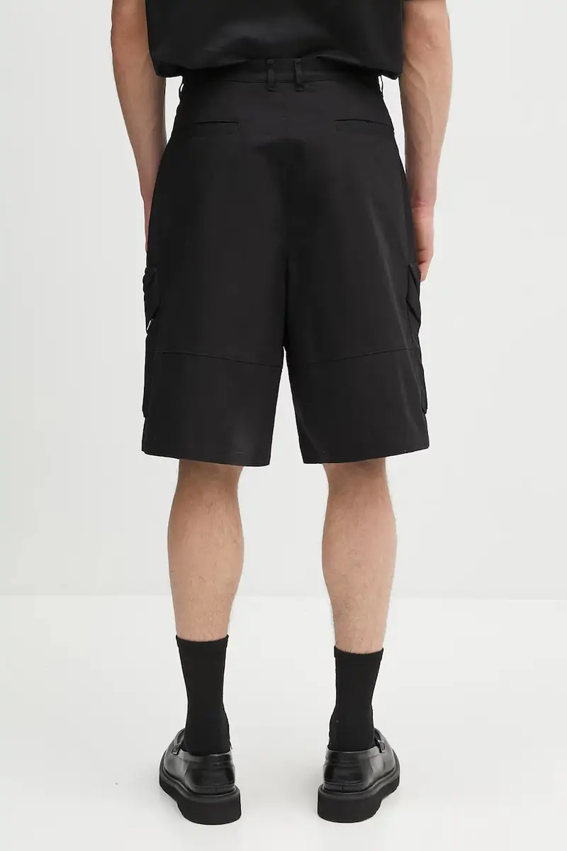 pantaloncini in cotone Cotton Cargo Shorts Nero miniatura 3