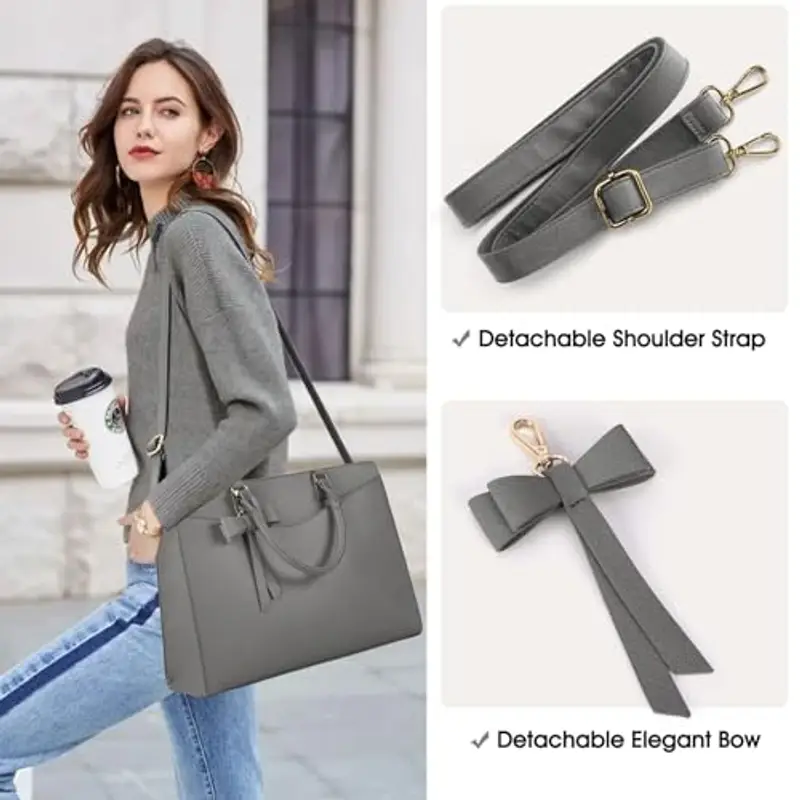 Dakuly Borsa Donna da Lavoro Borsa Porta PC 15, 6 Pollici Impermeabile Grande Borse a Mano per Università Ufficio Affari miniatura 2