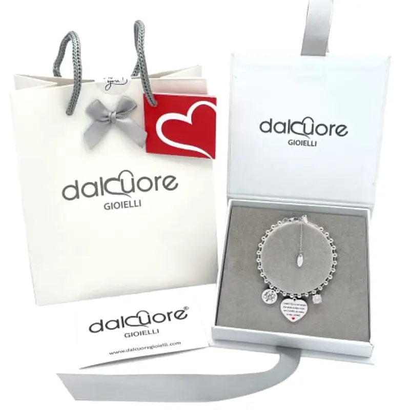 dalcuore Bracciale Amica, Ipoallergenico, Idee Regalo Amiche Compleanno Amica Migliore Braccialetto con Frase Speciale miniatura 2