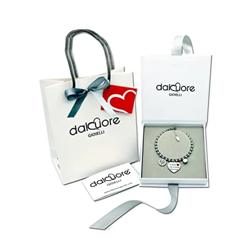 dalcuore Bracciale Amicizia, Ipoallergenico, Idee Regalo Donna Compleanno Amica Migliore Braccialetto Frasi Speciali miniatura 2