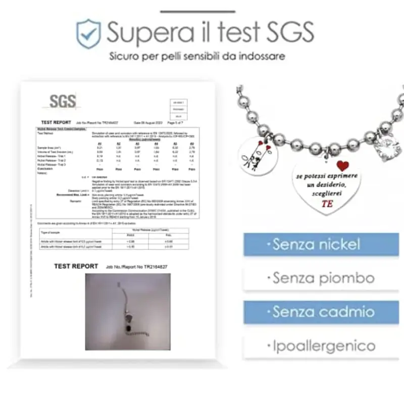 dalcuore Bracciale Fidanzata, Ipoallergenico, Idee Regalo Donna Compleanno Braccialetto Ragazza Frasi Speciali per miniatura 3