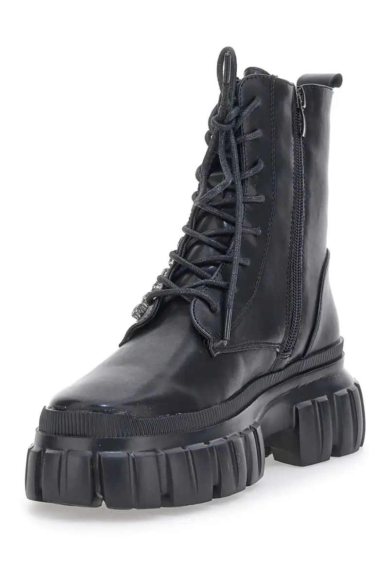 Combat Boots Neri Dame Rose 580308 [NERO] miniatura 3