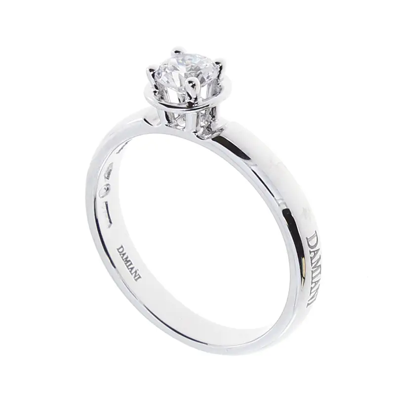 Anelli In Oro Bianco Con Diamante - Minou 4 Griffe - Damiani