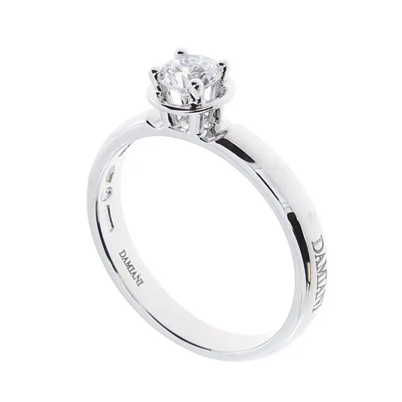 Anelli In Oro Bianco Con Diamante - Minou 4 Griffe - Damiani