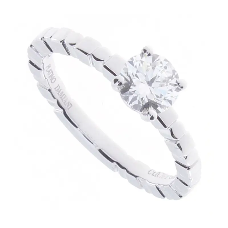 Anelli In Platino Con Diamante - Belle Epoque Bridal Plain - Damiani