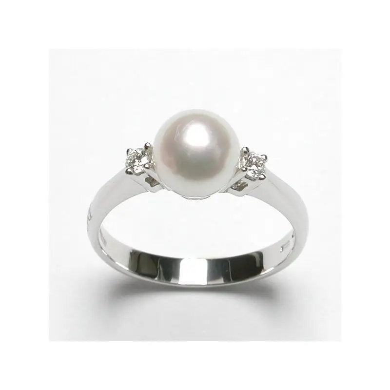 Anello In Oro Bianco Con Diamante - Anelli Perla Griff - Damiani