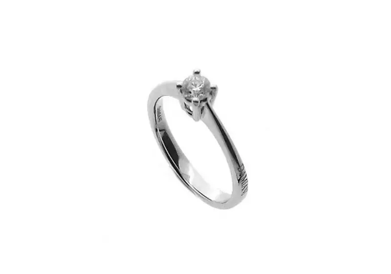 Anello In Oro Bianco Con Diamante - Scelgo Te - Damiani