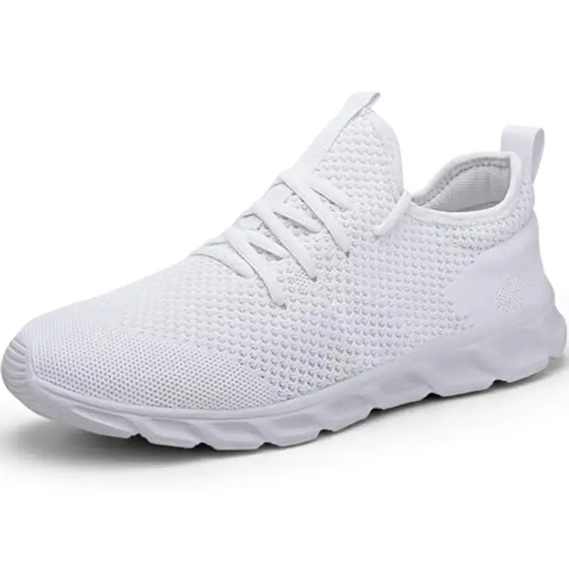 Damyuan Scarpe da Running Corsa Uomo Ginnastica Camminata Casual Jogging Trekking Tennis TRAI Mesh Basket Sport Outdoor Fitness Sportive Palestra Platform Sneakers Bianco 41 EU miniatura 2