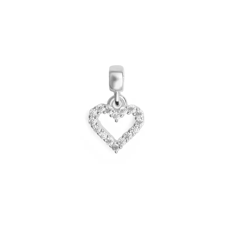 DW Charm Heart 13mm Silver