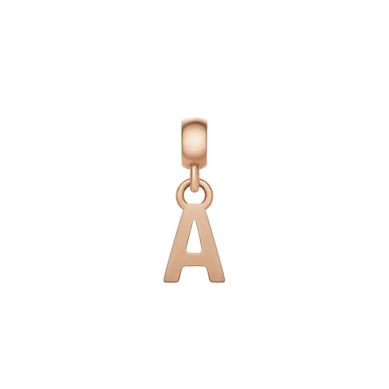 DW Charm Letter A Rose Gold