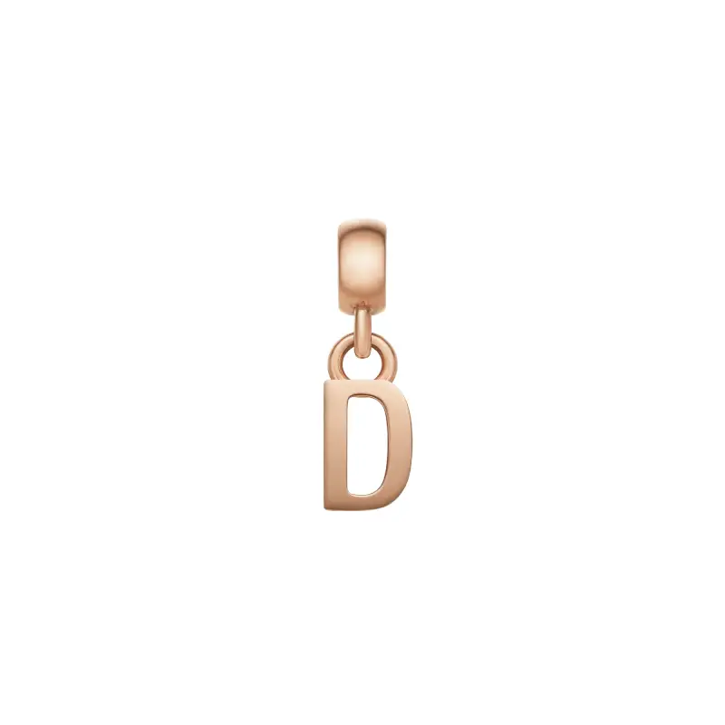 DW Charm Letter D Rose Gold