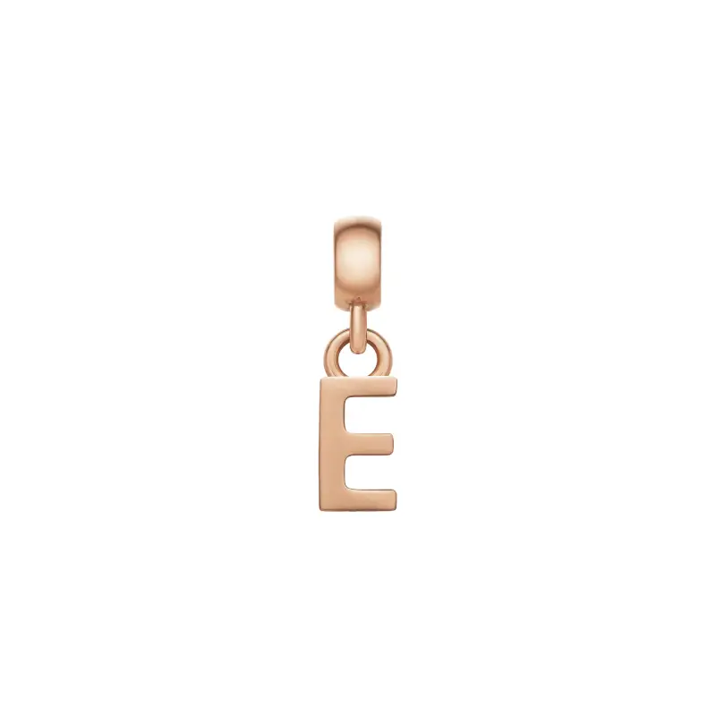 DW Charm Letter E Rose Gold