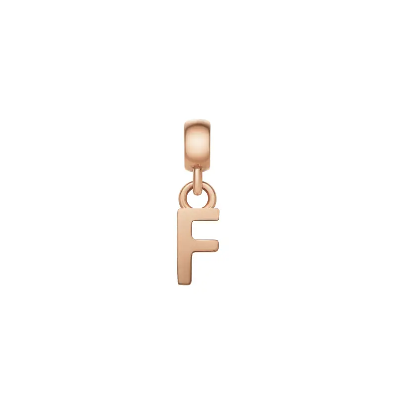 DW Charm Letter F Rose Gold