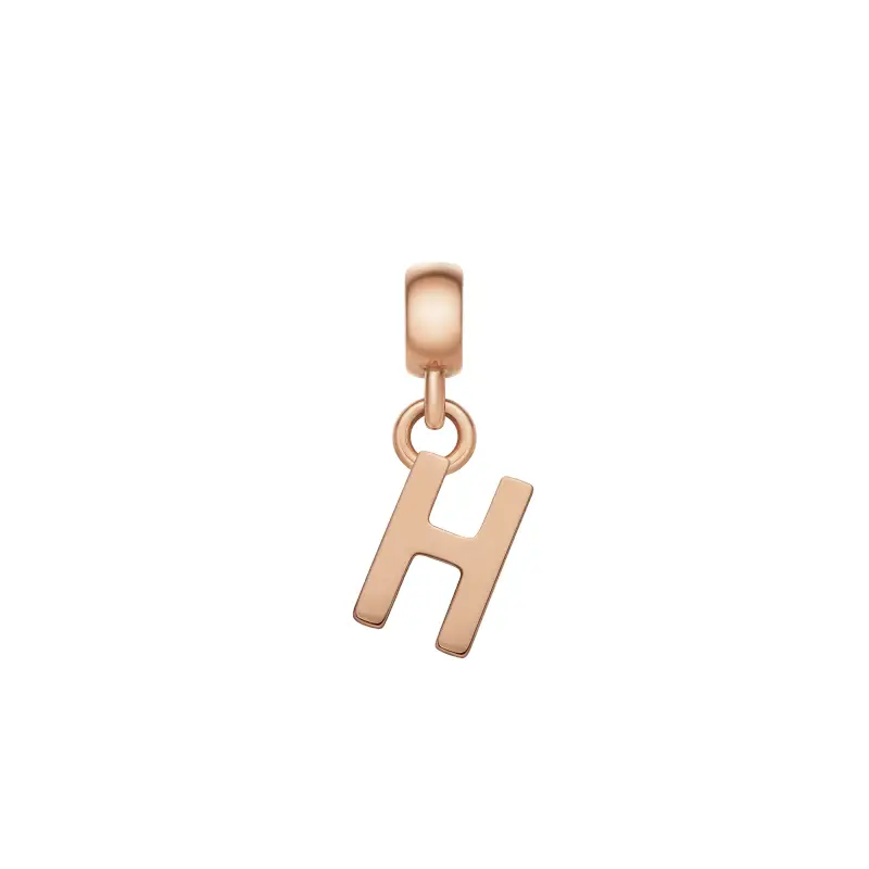DW Charm Letter H Rose Gold