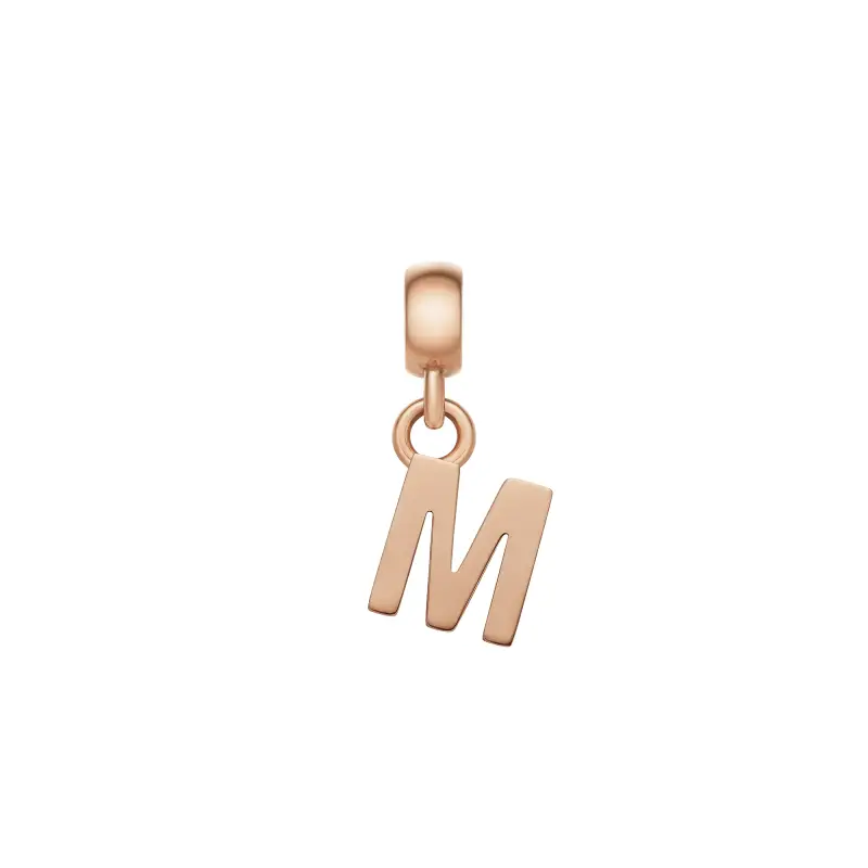 DW Charm Letter M Rose Gold