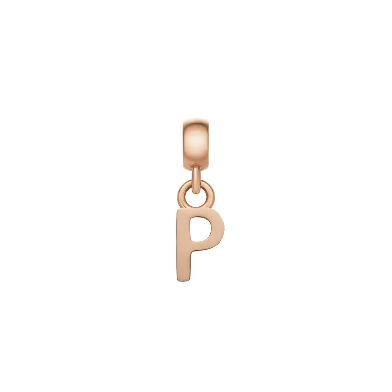 DW Charm Letter P Rose Gold