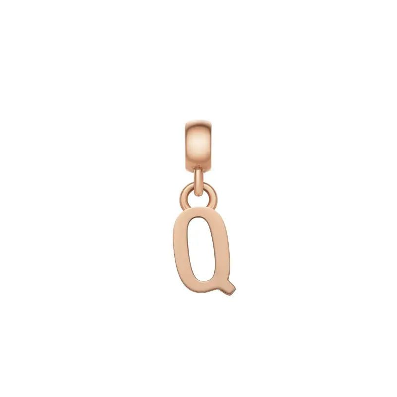 DW Charm Letter Q Rose Gold