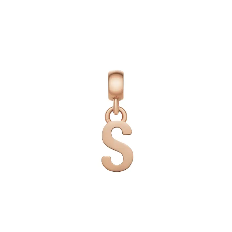 DW Charm Letter S Rose Gold