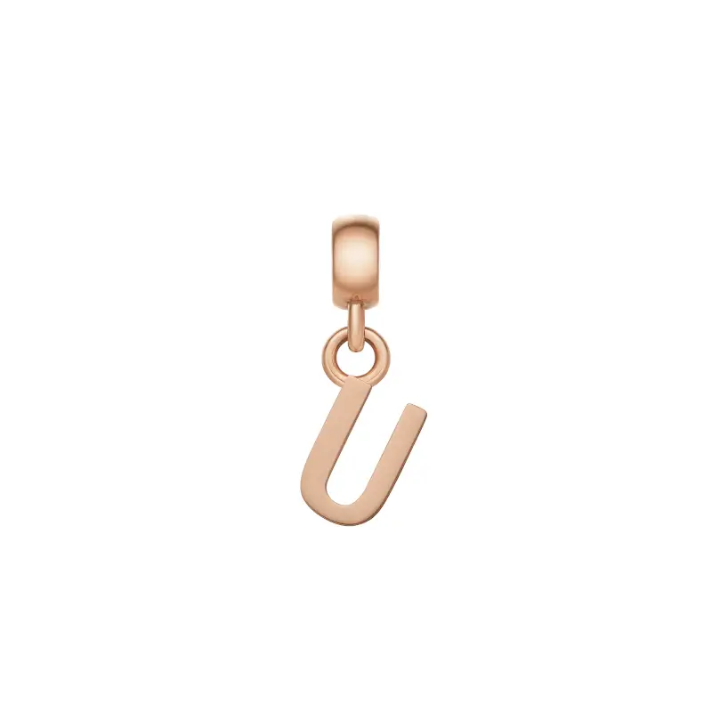 DW Charm Letter U Rose Gold