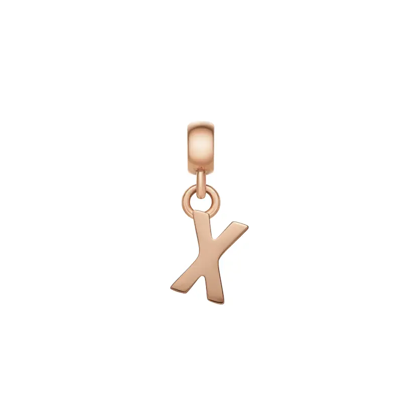 DW Charm Letter X Rose Gold