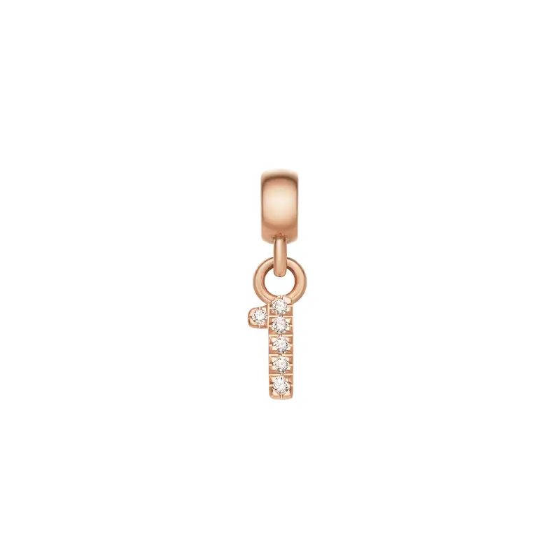 DW Charm Number 1 Rose Gold