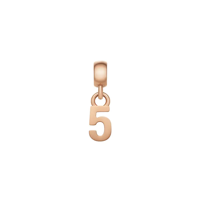 DW Charm Number 5 Rose Gold