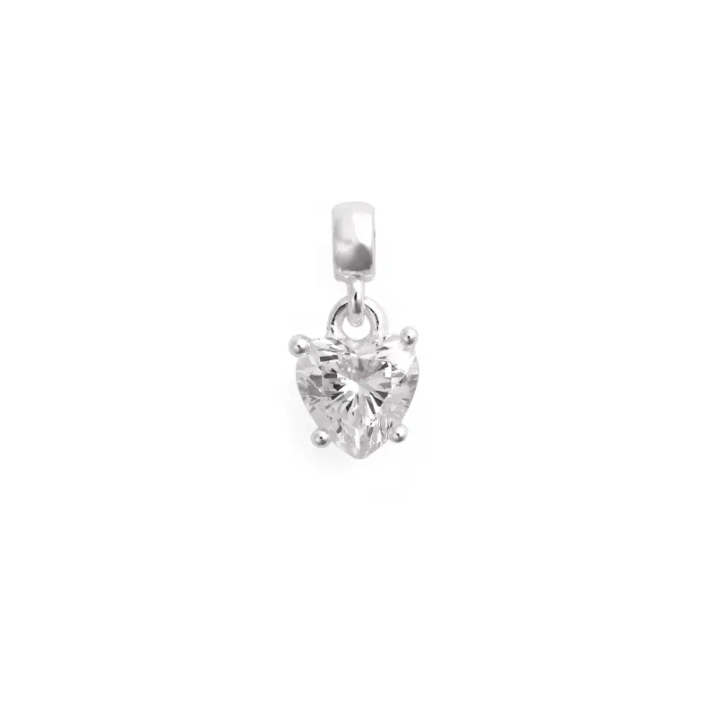 DW Charms heart 12,45mm Silver