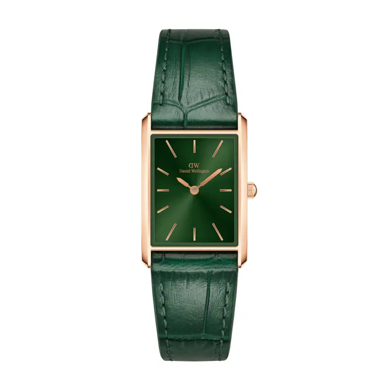 DW Orologio Bound Crocodile Emerald Sunray Rose Gold