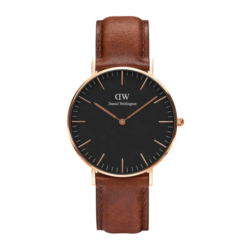 DW Orologio Classic St Mawes Black Rose Gold