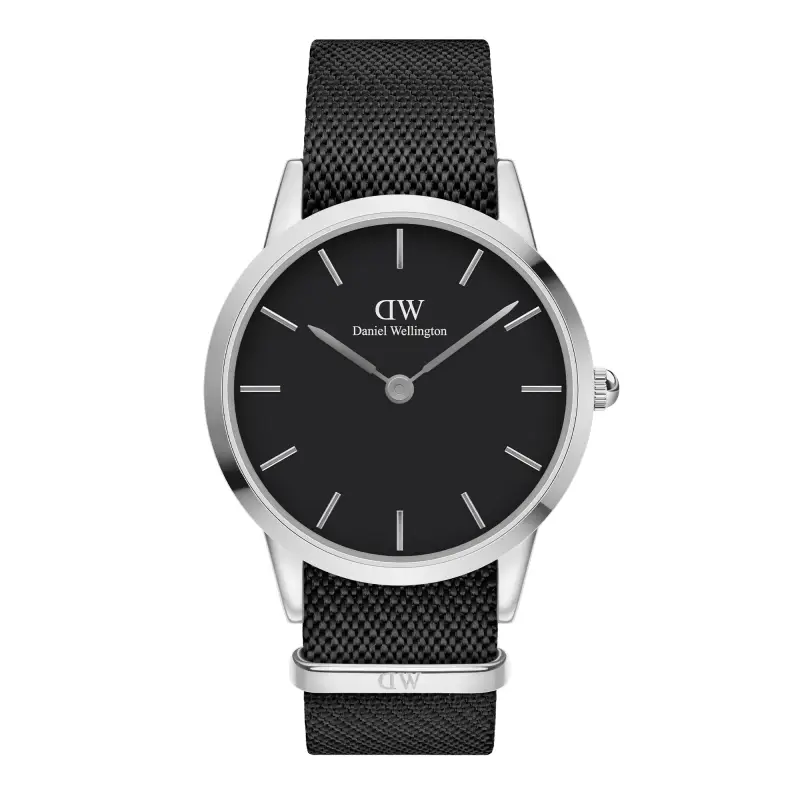 DW Orologio Iconic Black NATO Dial Silver