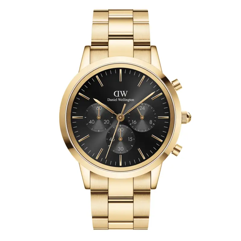 DW Orologio Iconic Chronograph Link Onyx G Gold