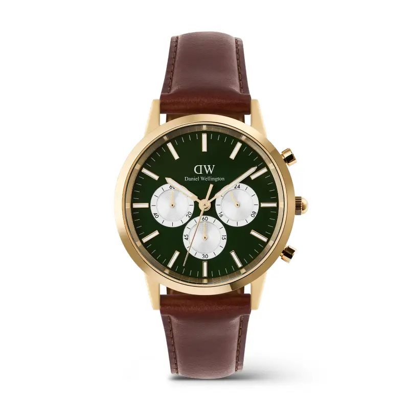 DW Orologio Iconic Chronograph St Mawes Emerald Panda Gold