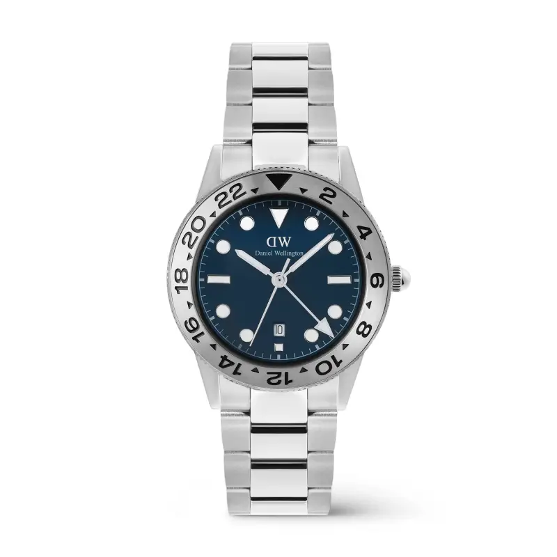 DW Orologio Iconic GMT Link Brushed Bezel Silver