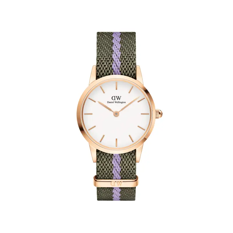DW Orologio Iconic NATO Green/Purple Rose Gold