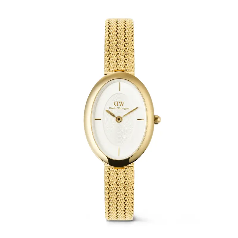 DW Orologio Juliette Braided Mesh White Sunray Gold