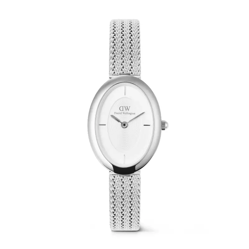 DW Orologio Juliette Braided Mesh White Sunray Silver