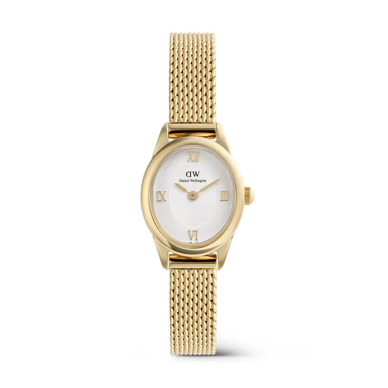 DW Orologio Ophelia Mini Mesh White Gold