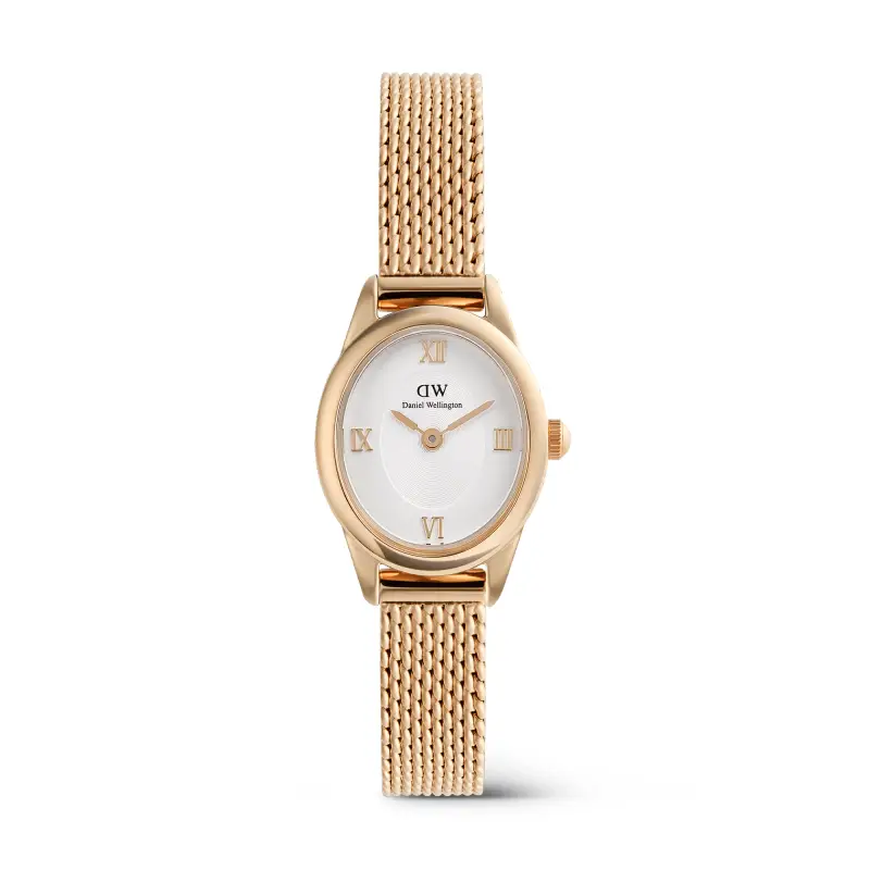 DW Orologio Ophelia Mini Mesh White Rose Gold