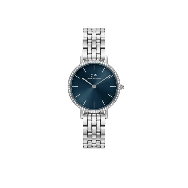 DW Orologio Petite Lumine Bezel 5-Link Arctic S Silver