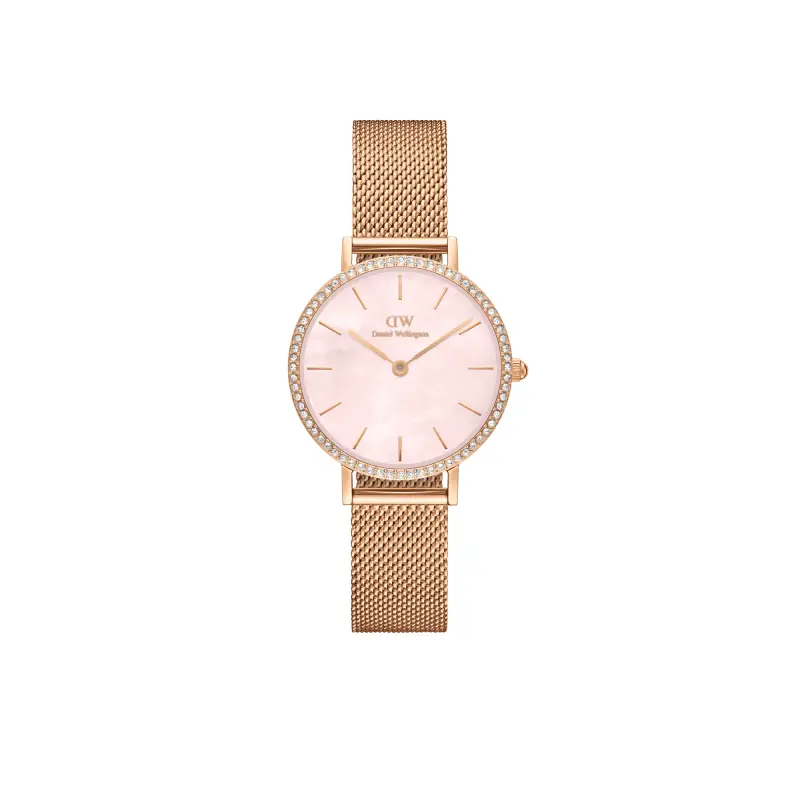 DW Orologio Petite Lumine Bezel Melrose Pink MOP Rose Gold