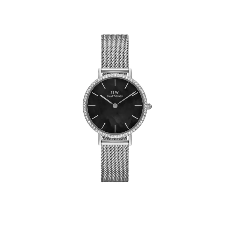 DW Orologio Petite Lumine Bezel Sterling Black MOP Silver