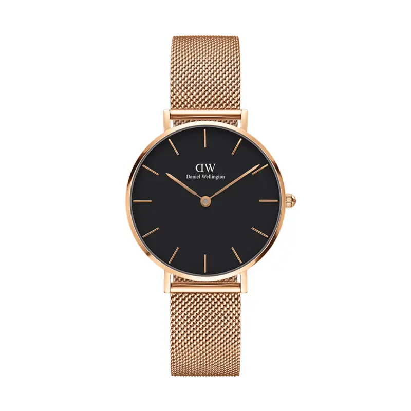 DW Orologio Petite Melrose Black Rose Gold