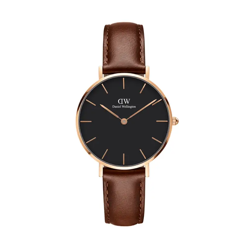 DW Orologio Petite St Mawes Black Rose Gold