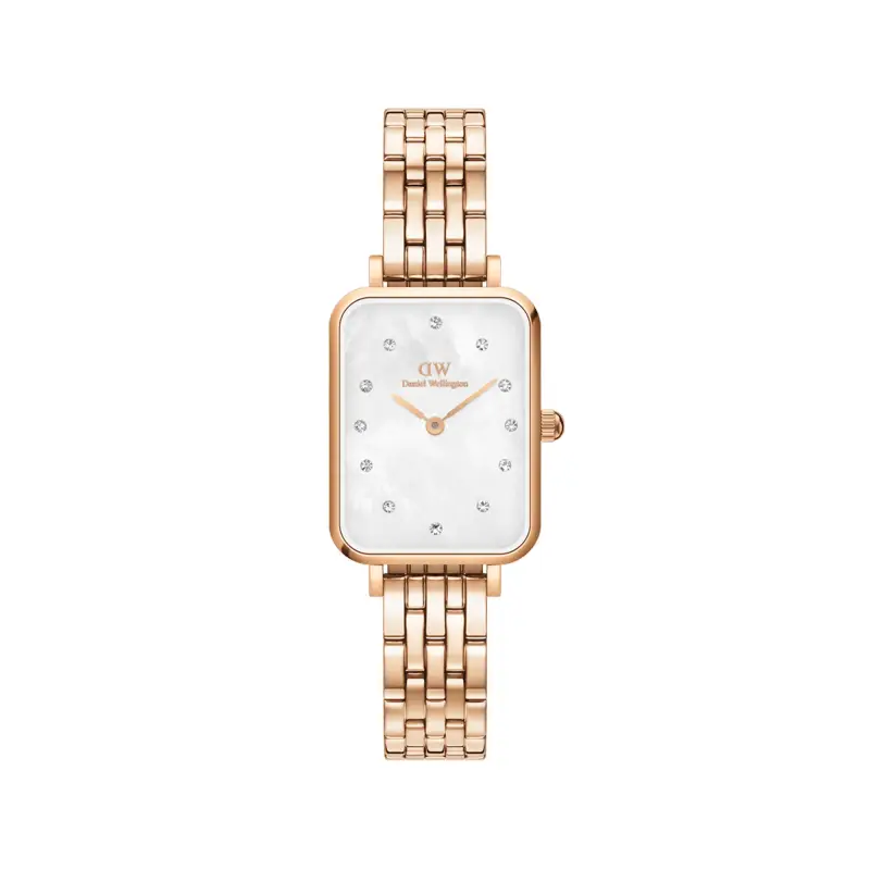 DW Orologio Quadro Lumine 5-Link Melrose MoP Rose Gold