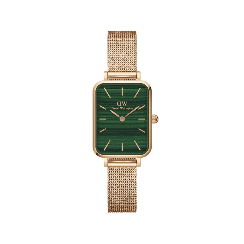 DW Orologio Quadro Pressed Melrose Green Rose Gold