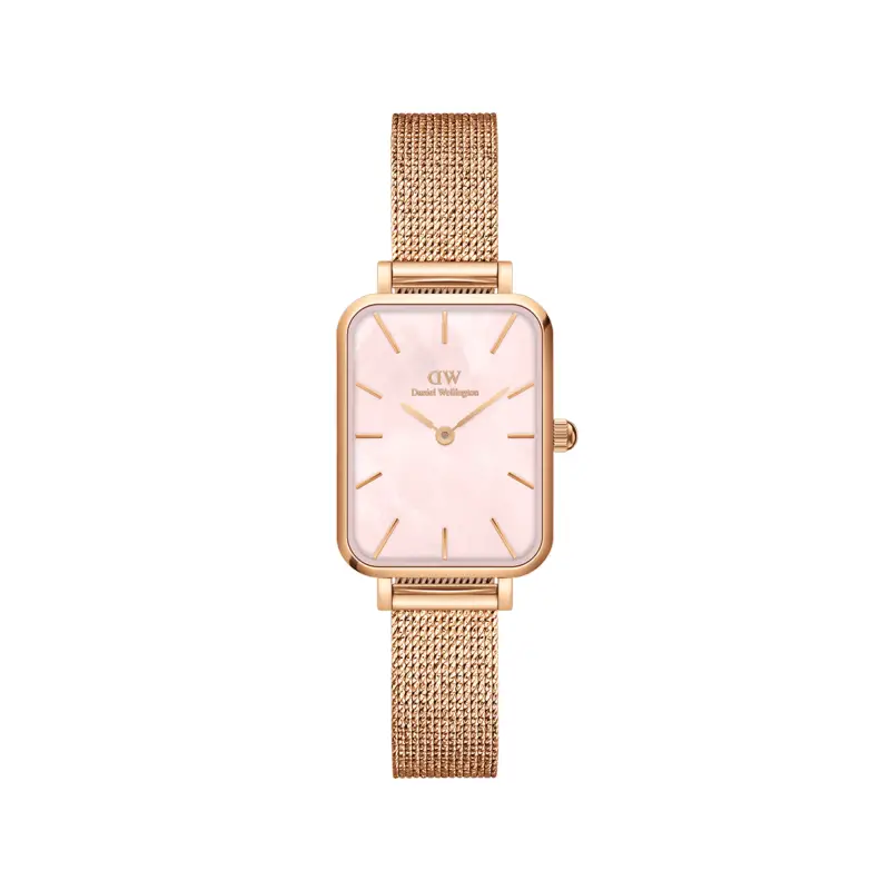 DW Orologio Quadro Pressed Melrose Pink MoP Rose Gold