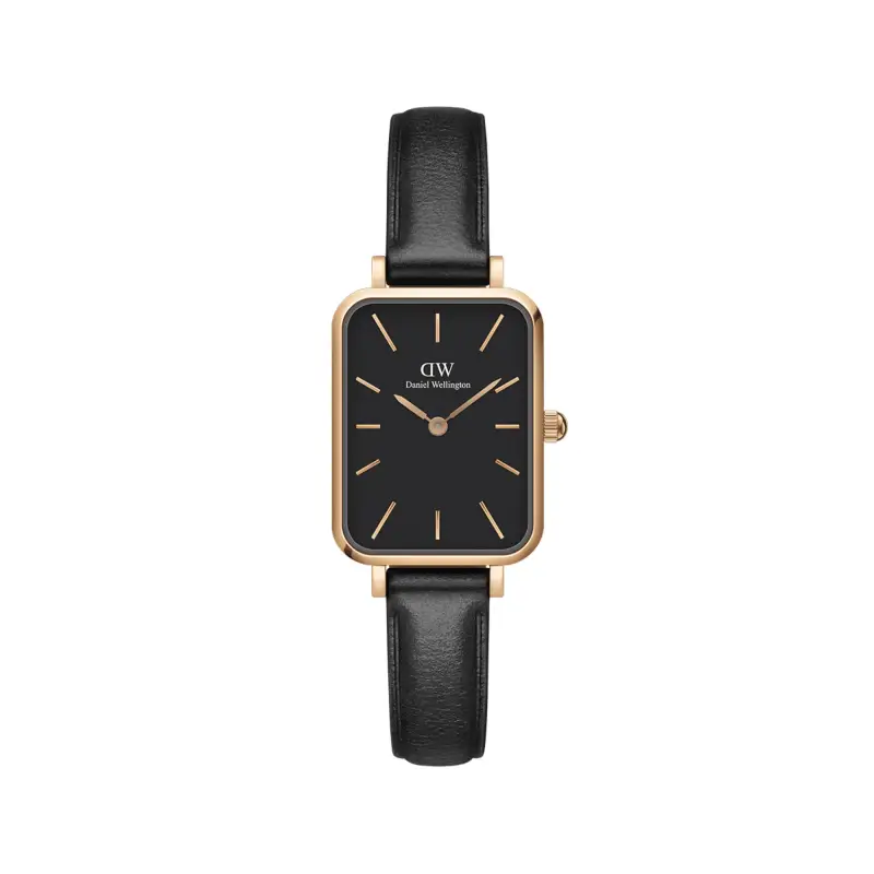DW Orologio Quadro Pressed Sheffield Black Rose Gold