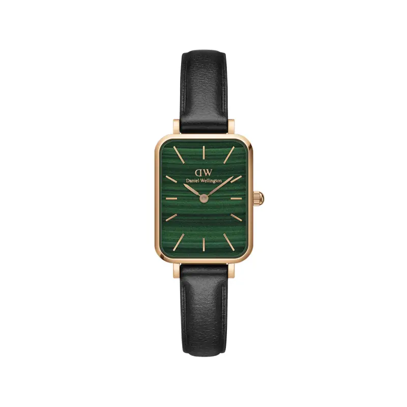 DW Orologio Quadro Pressed Sheffield Green Rose Gold
