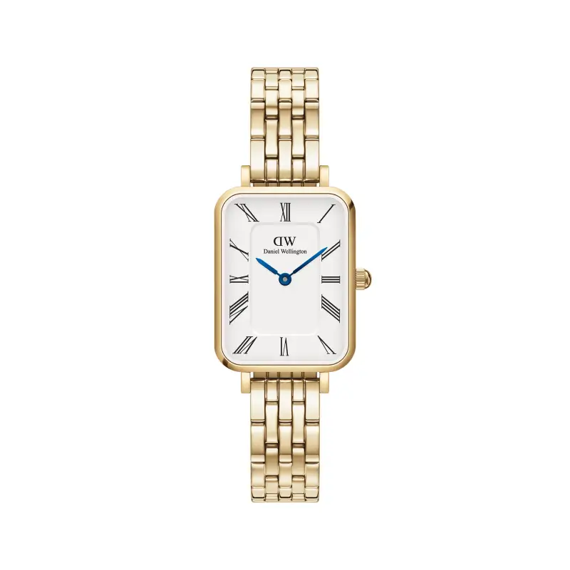 DW Orologio Quadro Roman Numerals 5-Link Gold
